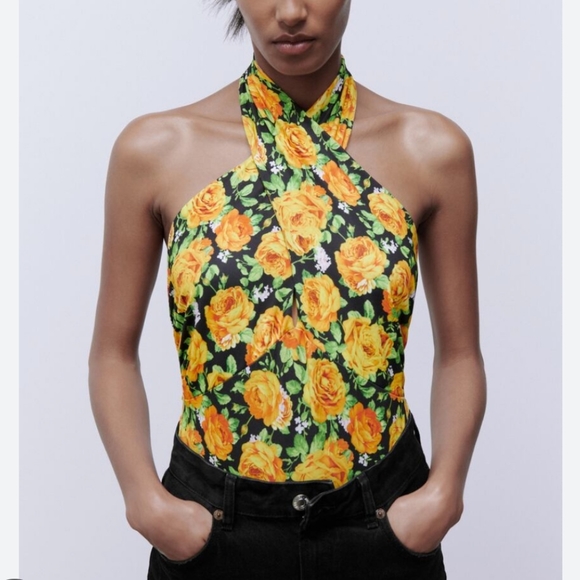 🆕️ Zara Floral Crossover Bodysuit - Picture 3 of 3